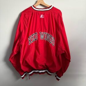 Vintage y2K Detroit Red Wings STARTER NHL pullover jacket embroidered with